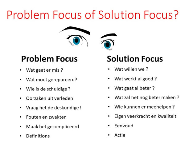 problem focus versus solution focus